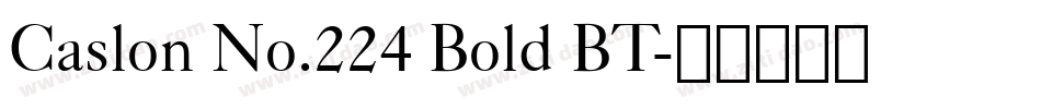 Caslon No.224 Bold BT字体转换